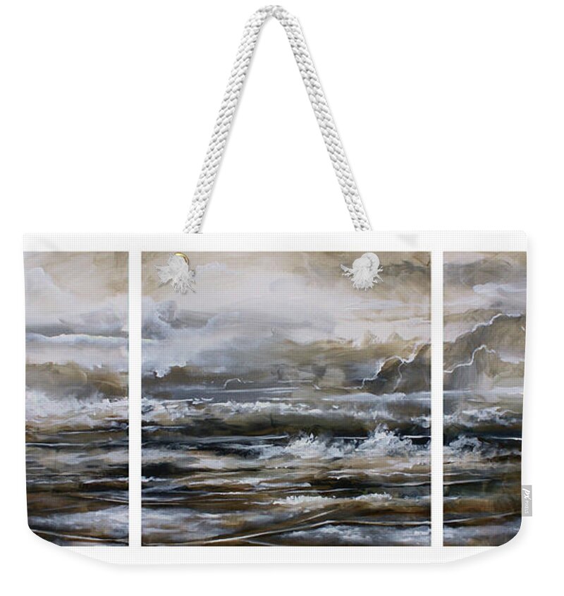 Seascape Weekender Tote Bag featuring the painting Lost Horizon by Michael Lang