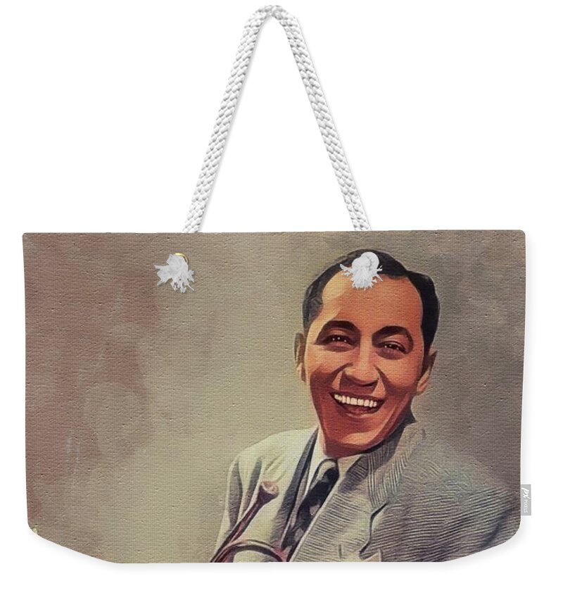 Louis Weekender Tote Bag featuring the painting Louis Prima, Music Legend by Esoterica Art Agency