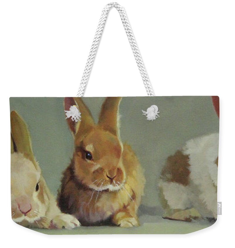 Farm Animals Weekender Tote Bag featuring the painting Lucky Charms by Carolyne Hawley