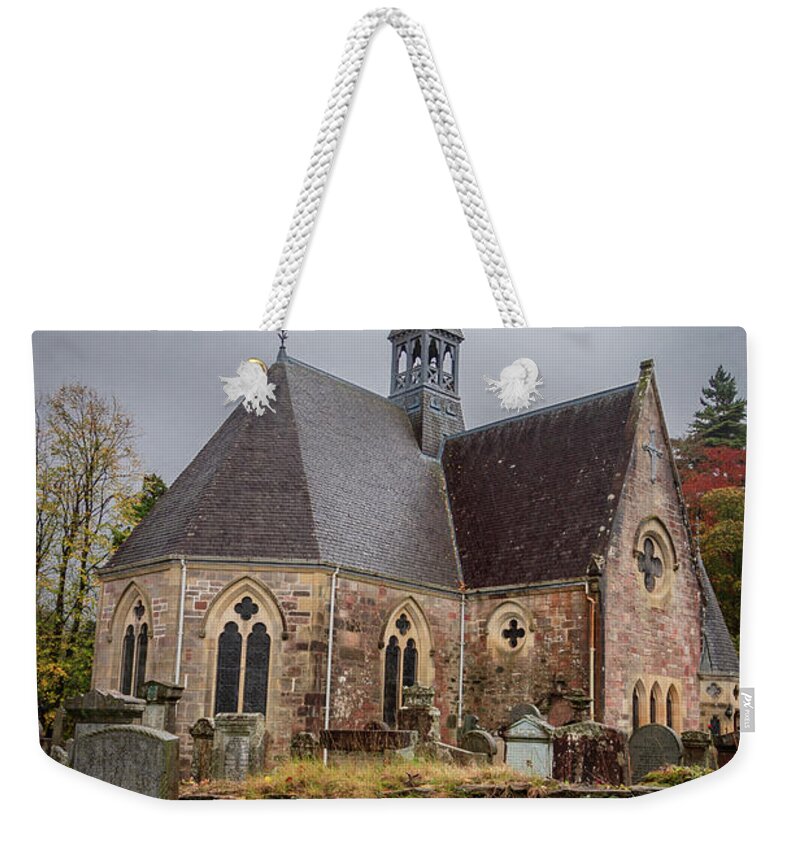 Elizabeth Dow Weekender Tote Bag featuring the photograph Luss Parish Church by Elizabeth Dow