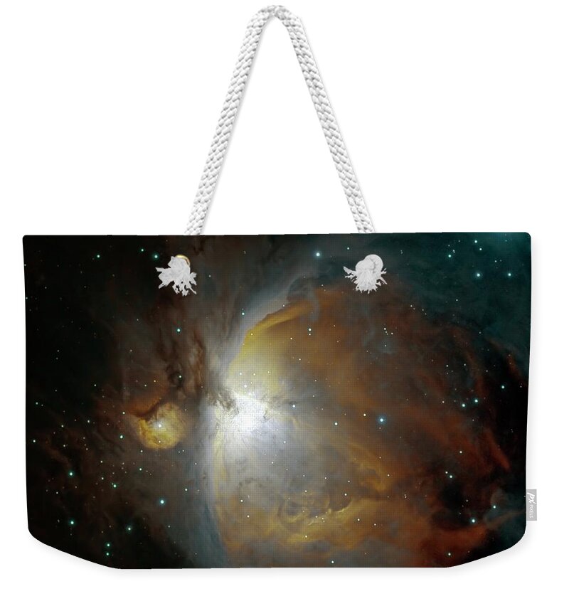 Dust Weekender Tote Bag featuring the photograph M42 Nebula In Orion by Stocktrek Images