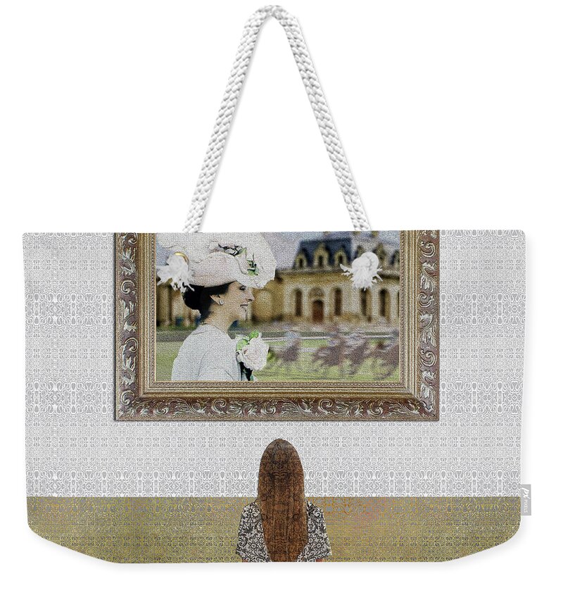 Art Deco Weekender Tote Bag featuring the digital art Ma Mere a Chantilly by Diego Taborda