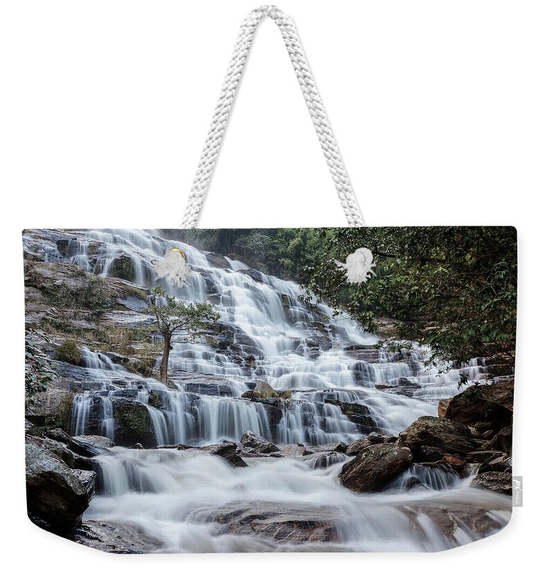 Scenics Weekender Tote Bag featuring the photograph Mae Ya Waterfalls by Nobythai