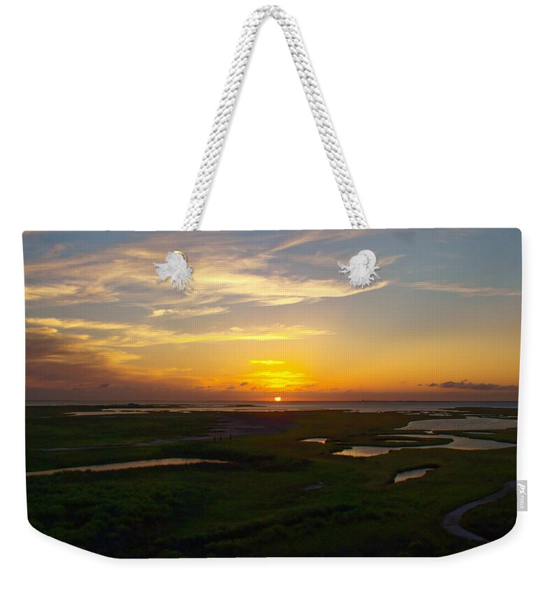 Sunset Weekender Tote Bag featuring the photograph Maggies Cove Sunset by James Granberry