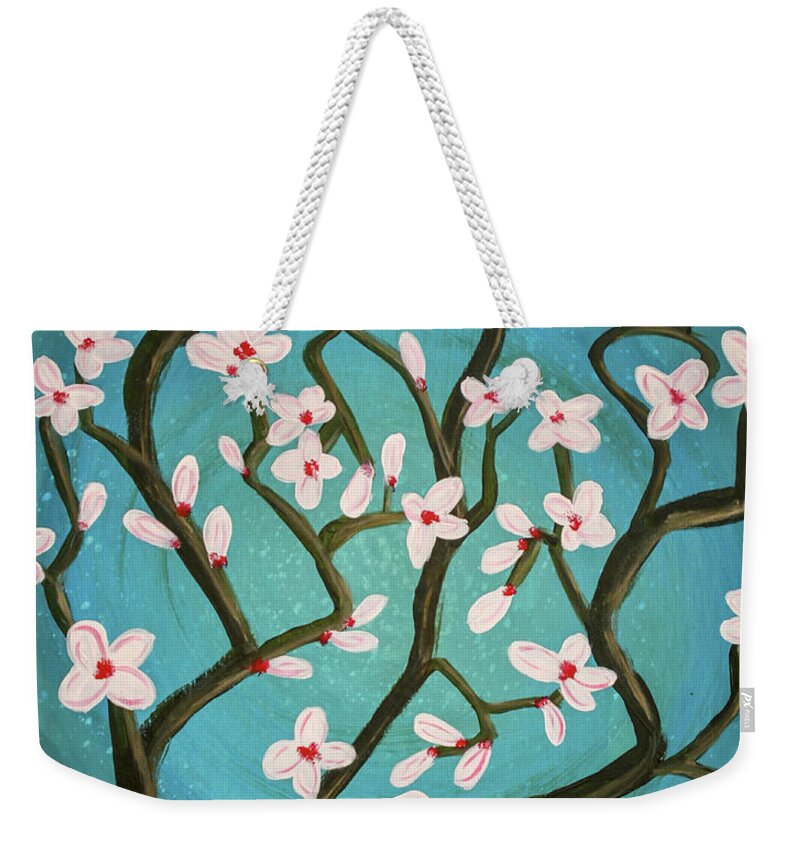 Melissa Smith Weekender Tote Bag featuring the painting Magnolia by Melissa Smith