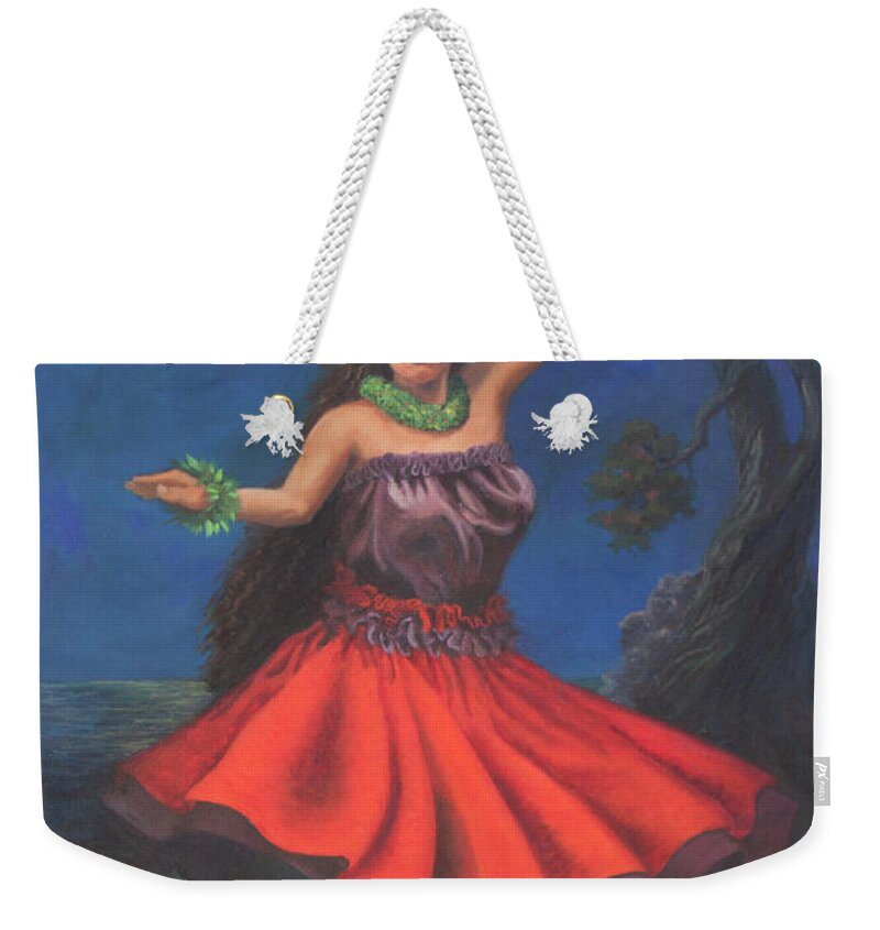 Full Weekender Tote Bag featuring the painting Mahina by Megan Collins