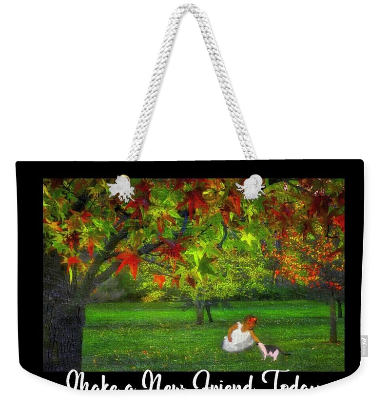  Weekender Tote Bag featuring the photograph Make a Friend Today by Jack Wilson