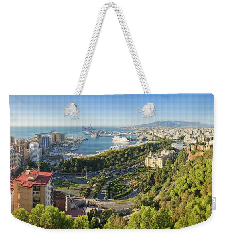 21st Century Weekender Tote Bag featuring the photograph Malaga City, Spain by Willselarep
