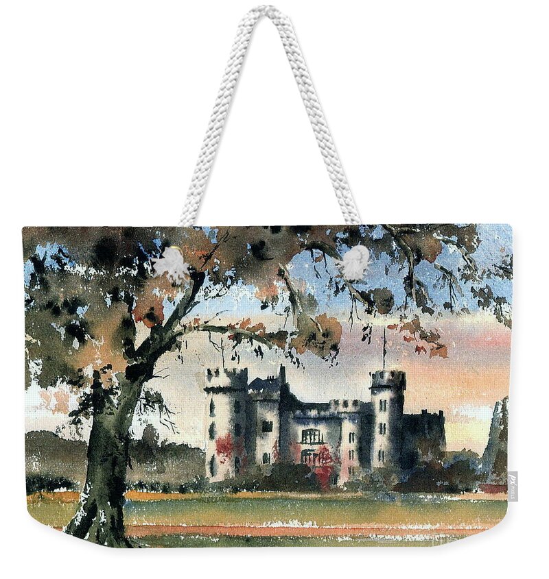 Castles Weekender Tote Bag featuring the painting Malahide Castle, Co, Dublin by Val Byrne
