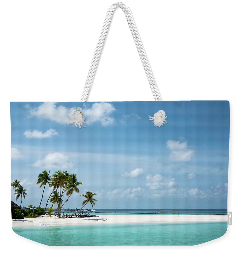 Scenics Weekender Tote Bag featuring the photograph Maldives Beach by Kevin Law