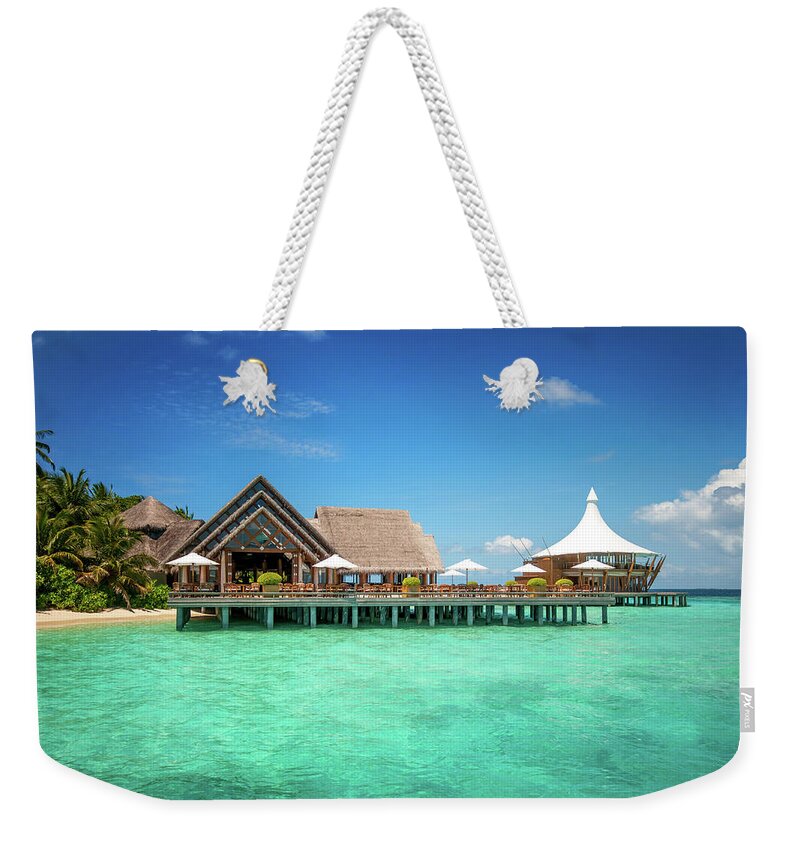 Jenny Rainbow Fine Art Photography Weekender Tote Bag featuring the photograph Maldivian Luxury by Jenny Rainbow