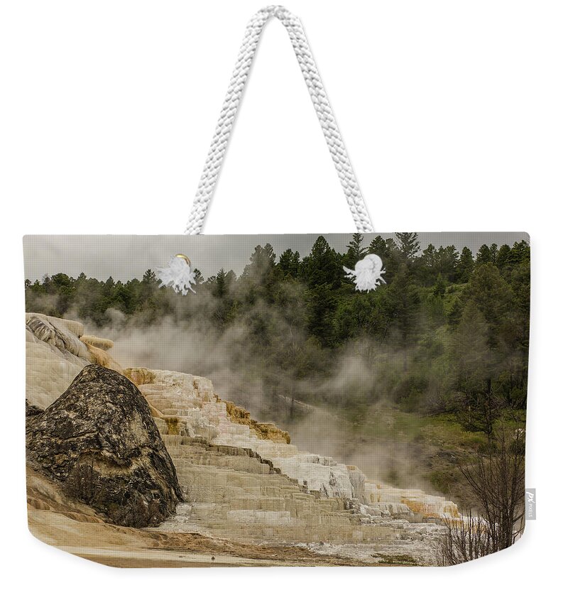 Mammoth Hot Springs Weekender Tote Bag featuring the photograph Mammoth Hot Springs, Yellowstone National Park by Julieta Belmont
