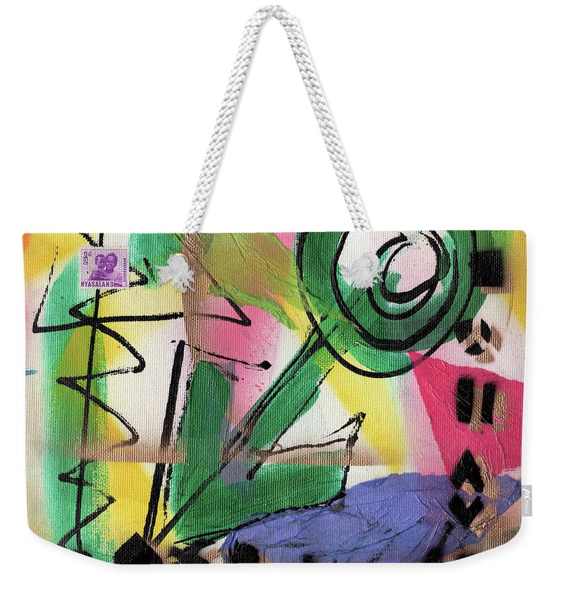 Everett Spruill Weekender Tote Bag featuring the mixed media MAN by Everett Spruill