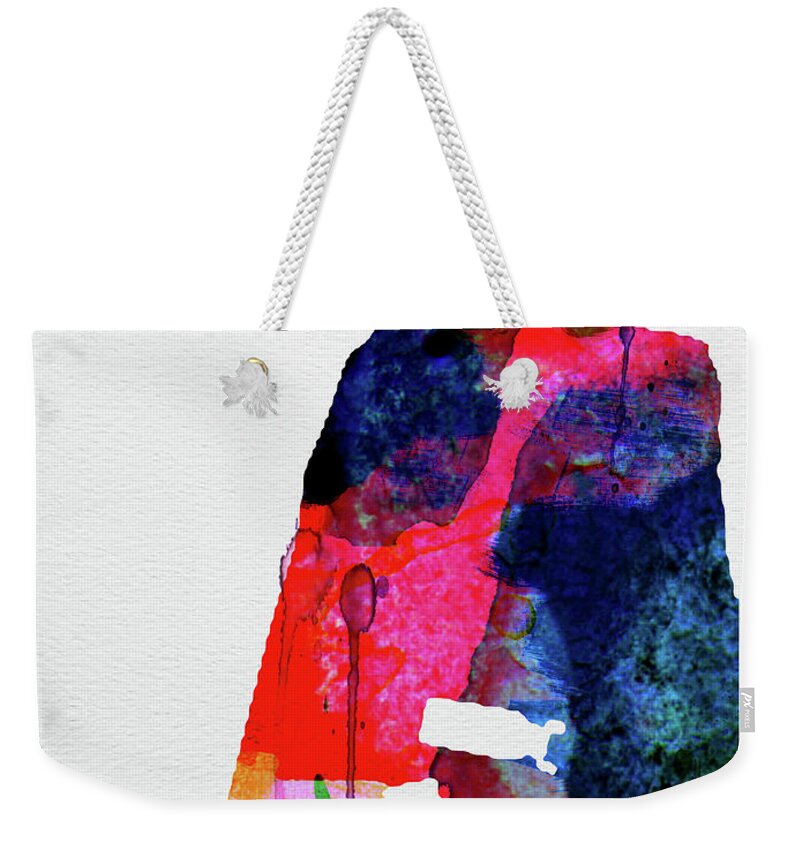 Movies Weekender Tote Bag featuring the mixed media Man with no Name Watercolor by Naxart Studio