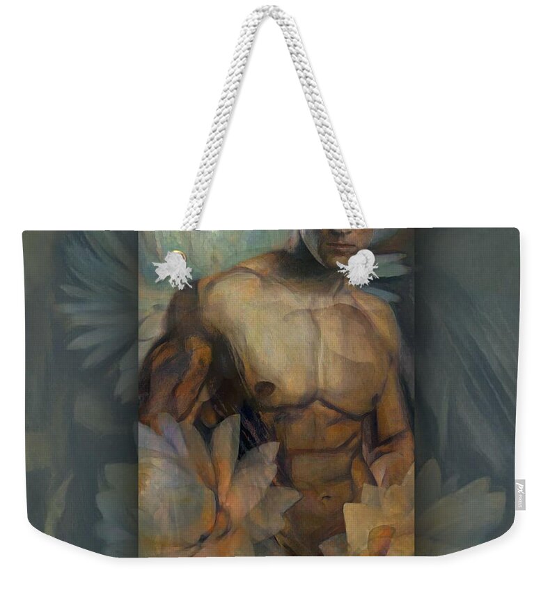 Male Weekender Tote Bag featuring the digital art Marcus by Richard Laeton