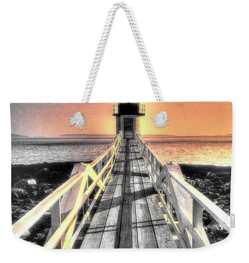 Lighthouse Weekender Tote Bag featuring the photograph Marshall Point by Randall Dill