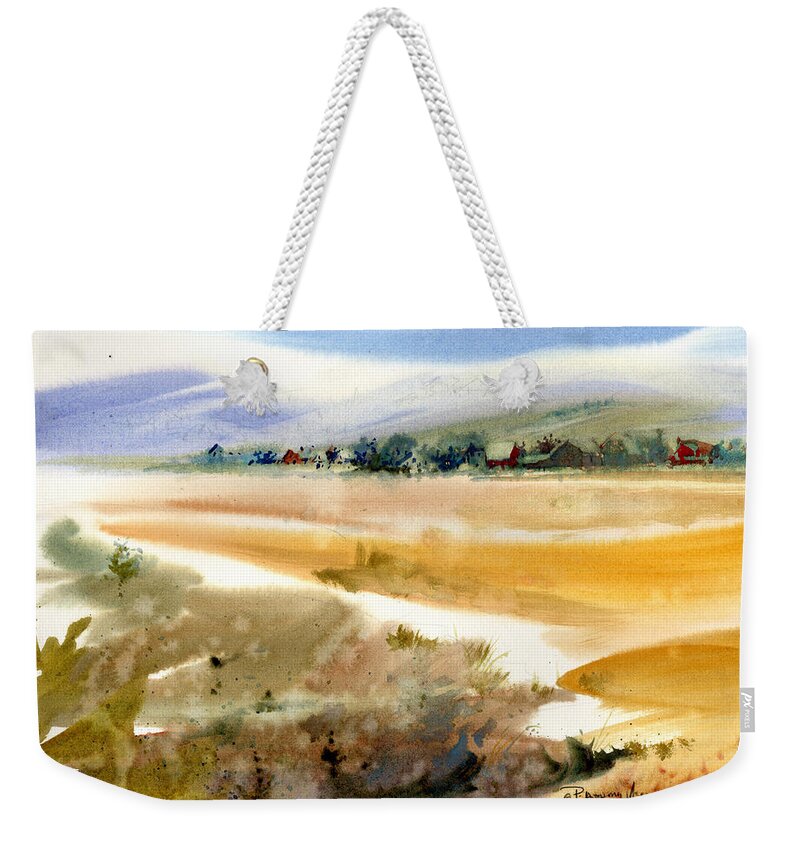 Visco Weekender Tote Bag featuring the painting Marshy Shores of Cape Cod by P Anthony Visco