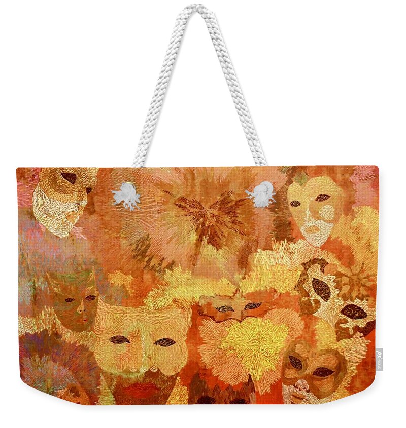Masque Weekender Tote Bag featuring the painting Masque by DLWhitson
