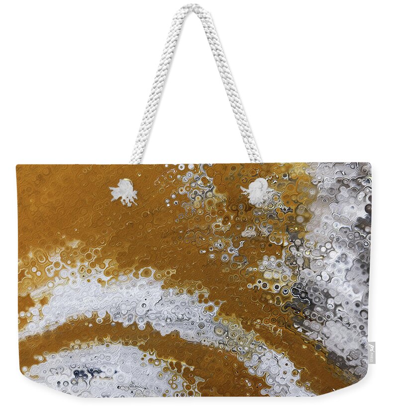 Blue Weekender Tote Bag featuring the painting Matthew 17 20. Have Faith by Mark Lawrence