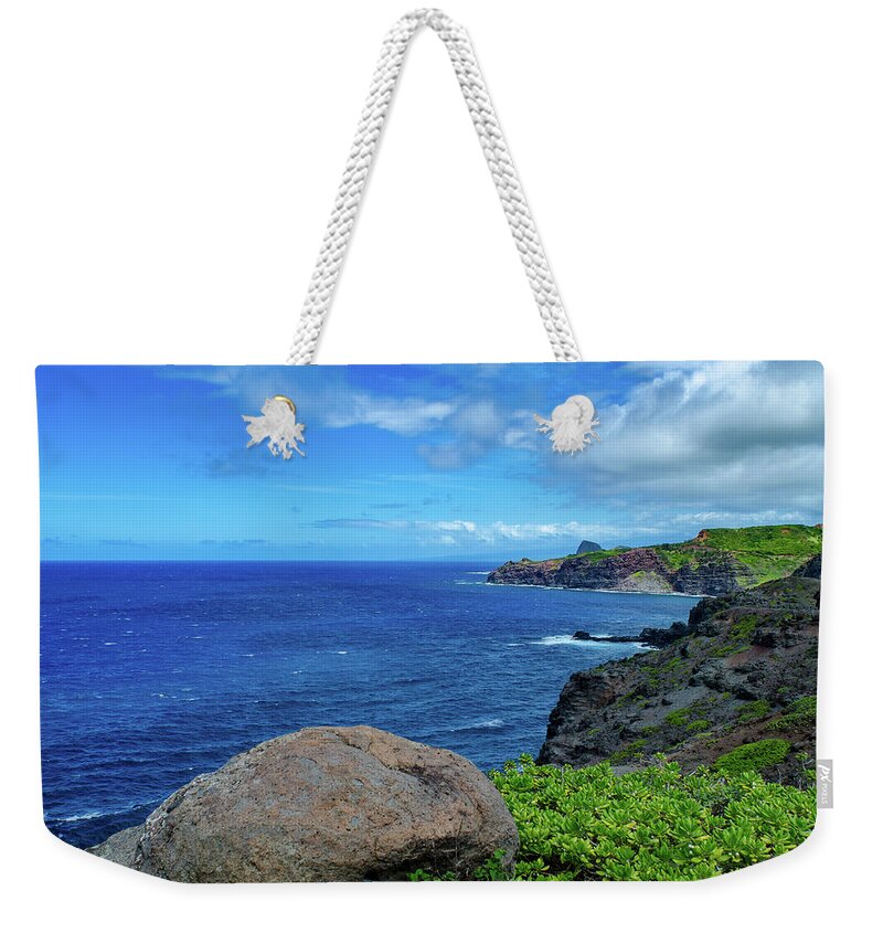 Hawaii Weekender Tote Bag featuring the photograph Maui Coast II by Jeff Phillippi