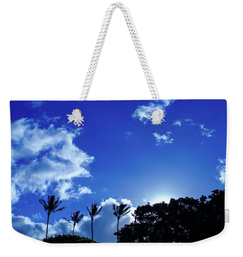 Hawaii Weekender Tote Bag featuring the photograph Maui Sky by Jeff Phillippi