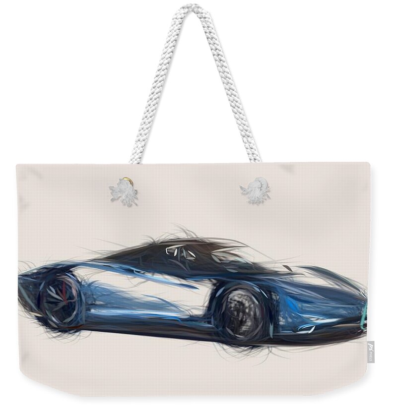 Mclaren Weekender Tote Bag featuring the digital art McLaren Speedtail Drawing by CarsToon Concept