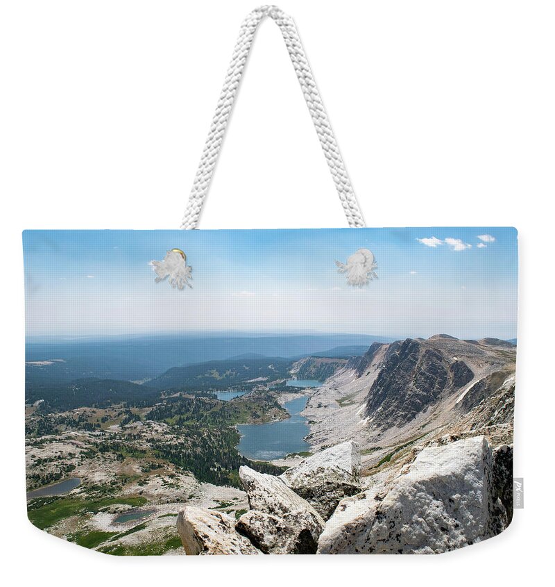 Mountain Weekender Tote Bag featuring the photograph Medicine Bow Peak by Nicole Lloyd