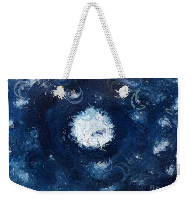 Moon Weekender Tote Bag featuring the painting Mega Moon by Bill King