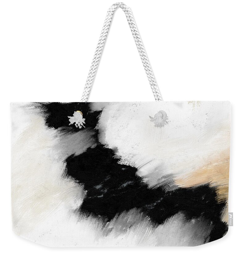 Abstract Weekender Tote Bag featuring the mixed media Mellow- Art by Linda Woods by Linda Woods