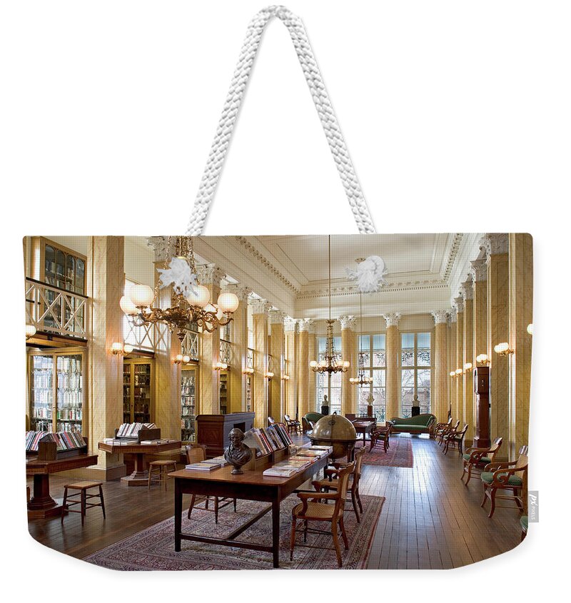 Athenaeum Of Philadelphia Weekender Tote Bag featuring the photograph Members' Reading Room by Tom Crane