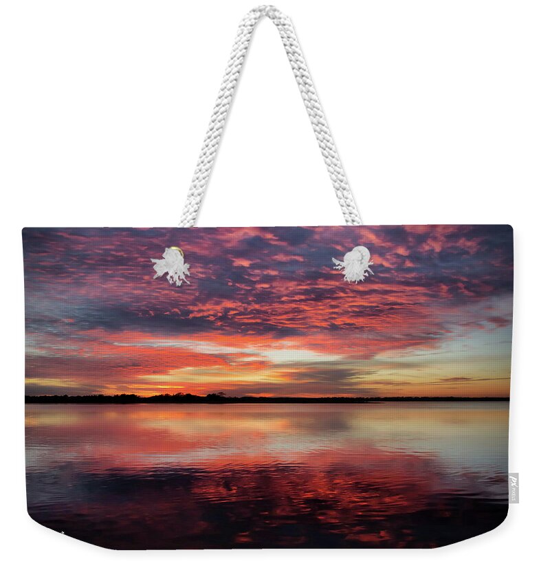  Weekender Tote Bag featuring the photograph Mid October Sunset by Phil Mancuso