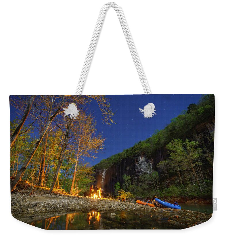 Buffalo National River Weekender Tote Bag featuring the photograph Midnight Riders by David Dedman