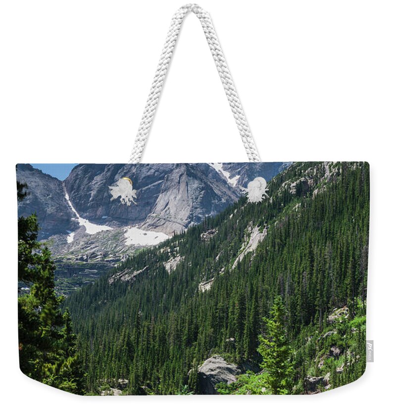 Scenics Weekender Tote Bag featuring the photograph Mills Lake, Rocky Mountain by Jerry Whaley