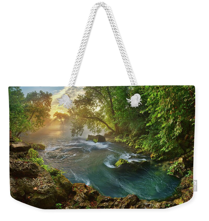 2012 Weekender Tote Bag featuring the photograph Mina Sauk Falls by Robert Charity