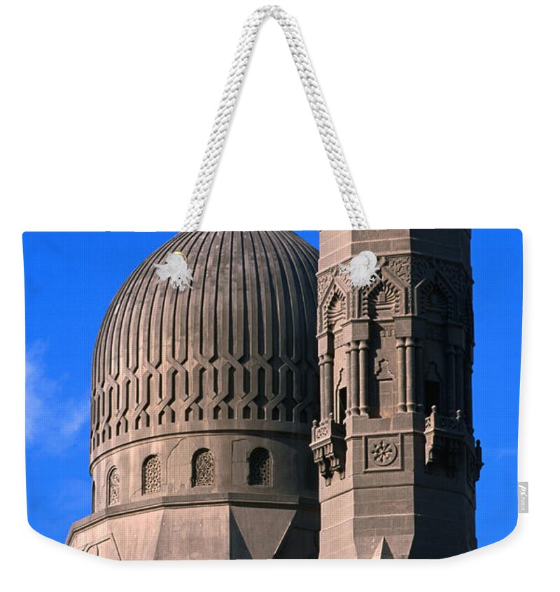 Mosque Weekender Tote Bag featuring the photograph Minarets And Roof Detail Of Al-rifai by John Elk Iii