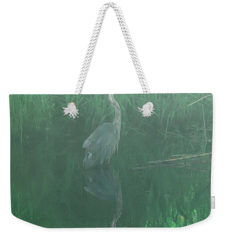 Water Fowl Weekender Tote Bag featuring the photograph Mirror image by Chuck Brown