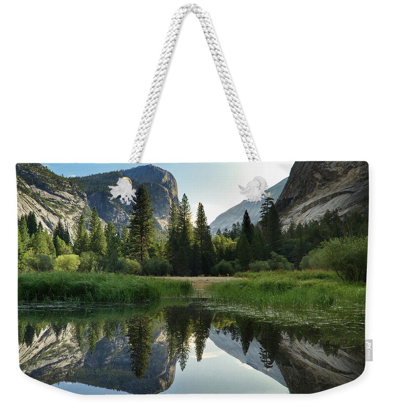 Scenics Weekender Tote Bag featuring the photograph Mirror Lake, Yosemite by Jb Broccard