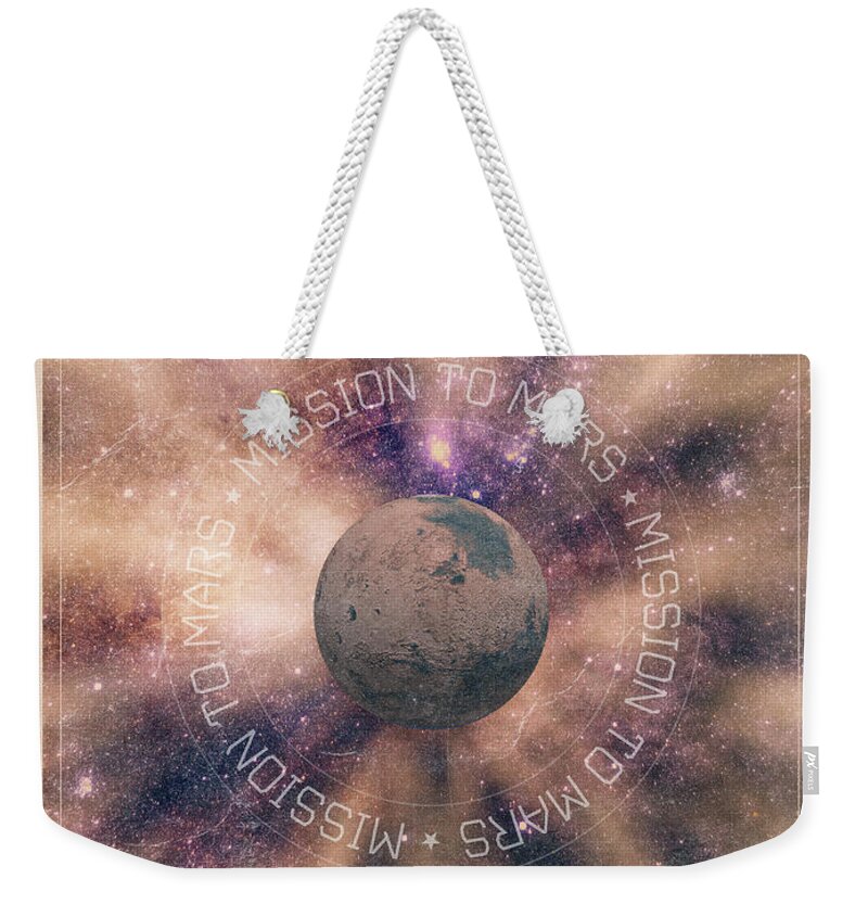 Mars Weekender Tote Bag featuring the digital art Mission To Mars by Phil Perkins