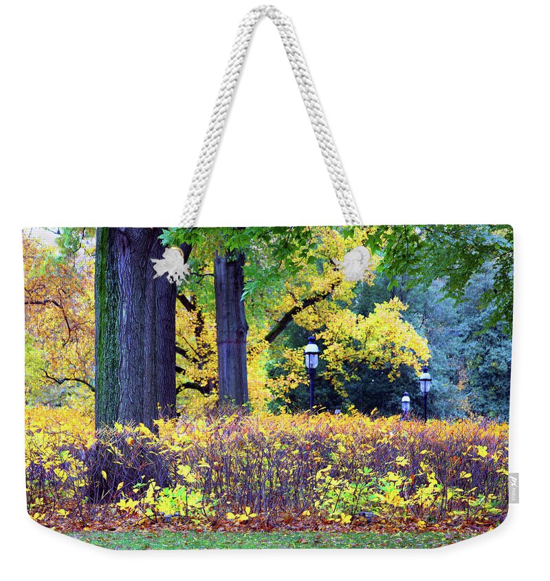 Autumn Weekender Tote Bag featuring the photograph Missouri Botanical Garden by John Lautermilch