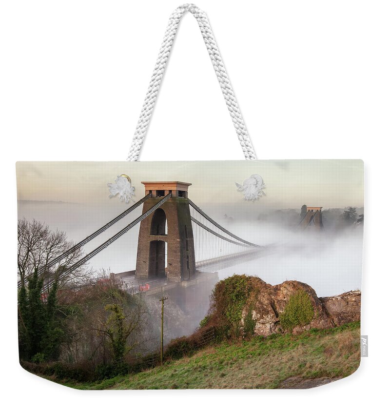 Tranquility Weekender Tote Bag featuring the photograph Misty Morning At Clifton by Paul C Stokes