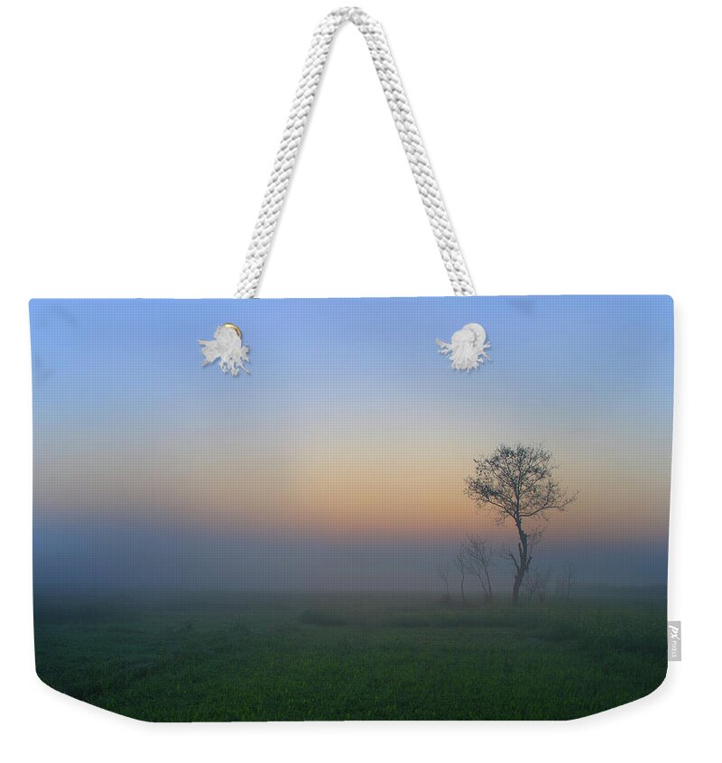 Scenics Weekender Tote Bag featuring the photograph Misty Morning In Punjab, Pakistan by Nadeem Khawar
