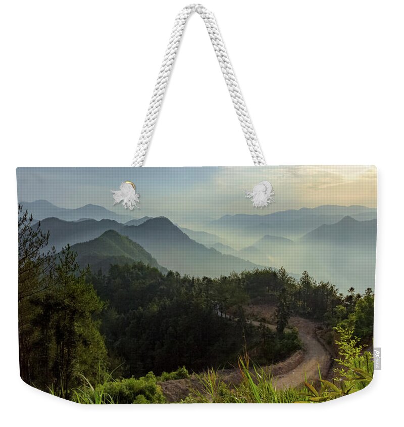 Cloud Weekender Tote Bag featuring the photograph Misty Mountain Morning by William Dickman