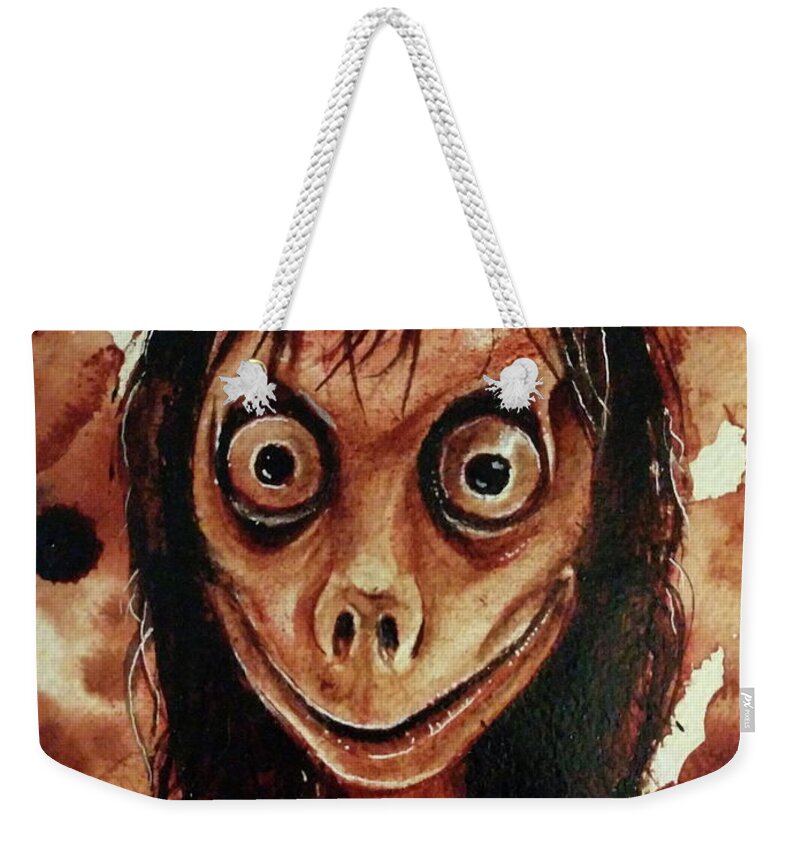 Ryan Almighty Weekender Tote Bag featuring the painting MOMO fresh blood by Ryan Almighty
