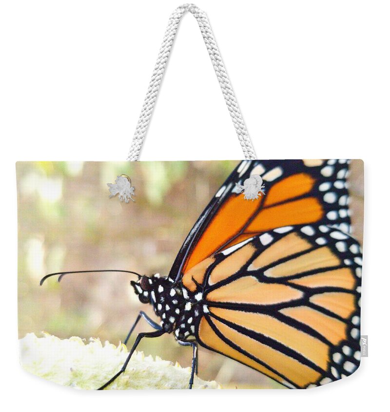 Uther Weekender Tote Bag featuring the photograph Monarch Butty by Uther Pendraggin