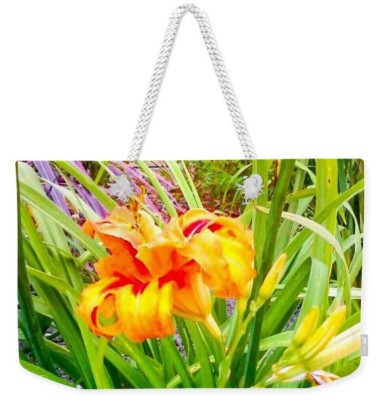 Wall Art Weekender Tote Bag featuring the photograph Monarch of the garden by Cepiatone Fine Art Callie E Austin