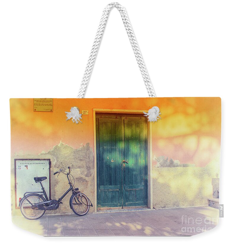 Bikes Weekender Tote Bag featuring the photograph Monterosso 6 by Becqi Sherman
