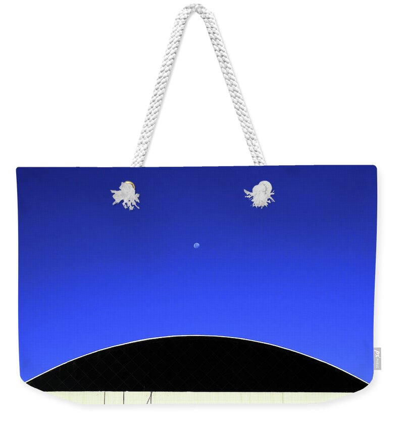 Tranquility Weekender Tote Bag featuring the photograph Moon On A Clear Sky by C. Quandt Photography