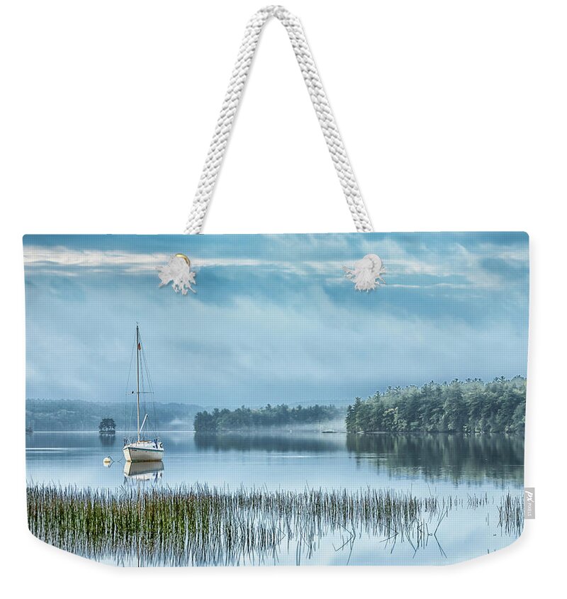 New England Weekender Tote Bag featuring the photograph Morning Tranquility by Ray Silva