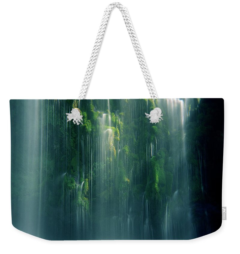 Toy Camera Effect Weekender Tote Bag featuring the photograph Mossbrae Falls In Sunlight by Zeb Andrews