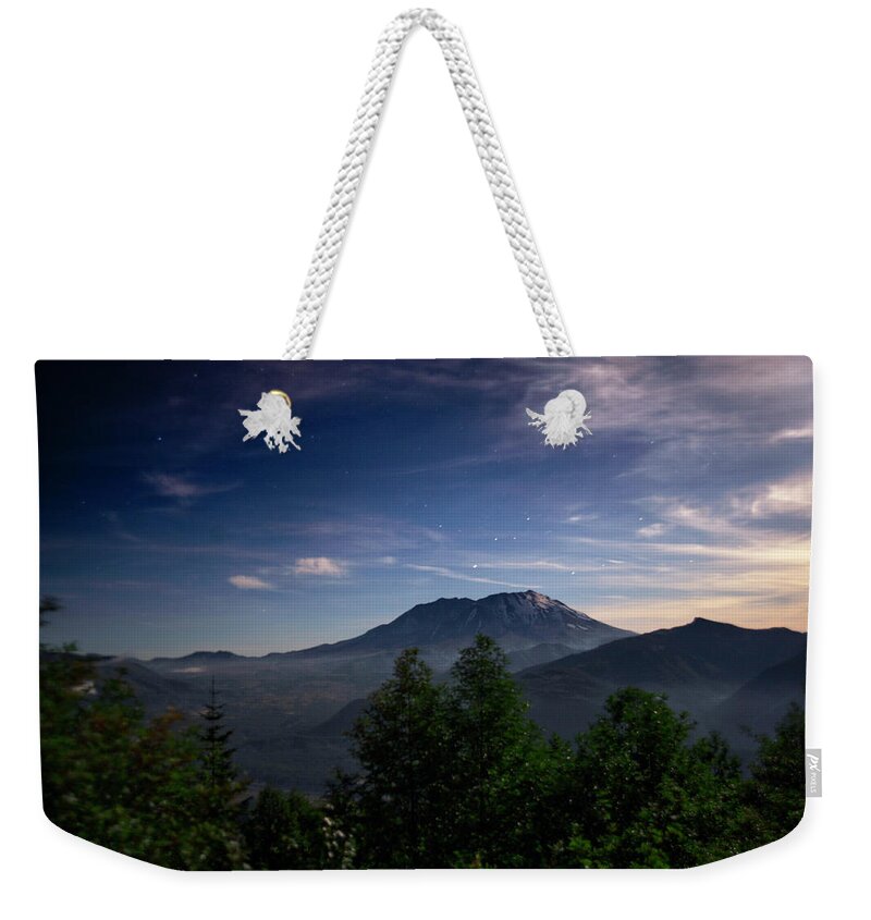 Mount St. Helens Weekender Tote Bag featuring the photograph Mount St Helens Twilight by Jeanette Mahoney